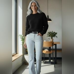 Chicos So Slimming Ankle Pants Sz 1 (US 8-10) Tan Straight Casual Stretch Travel